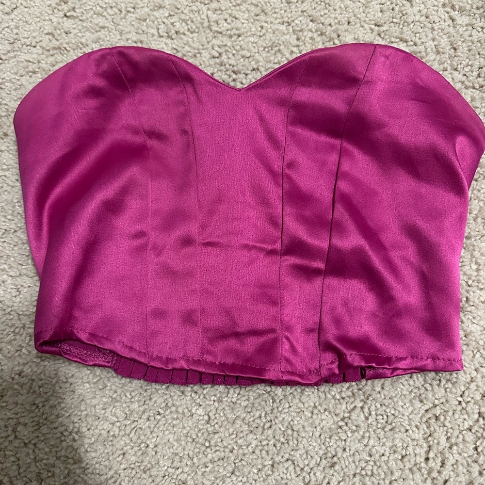 Altar'd State Fuchsia Strapless Top